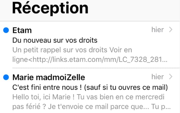 Certains mails se montrent plutôt incitatifs.