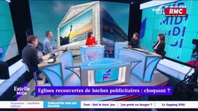 Églises recouvertes de bâches publicitaires : choquant ? "Pour moi c'est une forme de pollution visuelle, mais d'un autre côté si on avait que des échafaudages ce serait encore plus laid." dit Hadrien Mathoux.