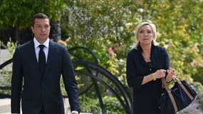 Jordan Bardella et Marine Le Pen à l'Élysée le 26 août 2024