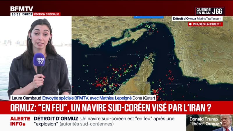 Guerre au Moyen-Orient: un navire sud-coréen "en feu" après une "explosion" dans le détroit d'Ormuz