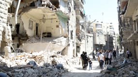 un quartier d'Alep, Syrie, le 19 juillet 2015.