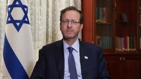 Le président d'Israël Isaac Herzog le 25 octobre 2023 sur BFMTV.