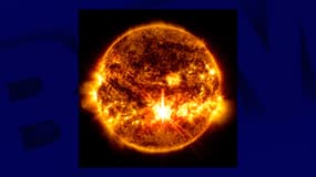 Les images de l'éruption solaire capturées par un satellite de la NASA ce jeudi 3 octobre.