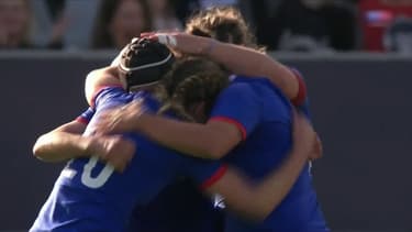Le XV de France féminin a remporté la médaille de bronze face a Canada lors de la coupe du monde de rugby ce samedi