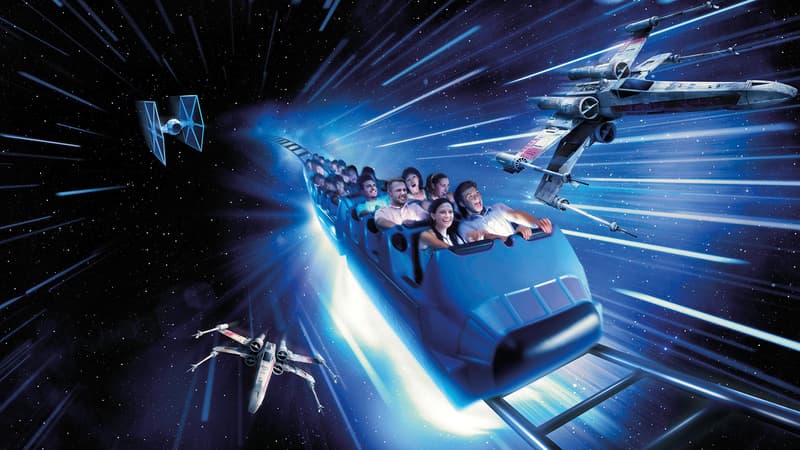 Un aperçu de la nouvelle attraction "Star Wars Hyperspace Mountain"