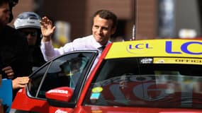 Emmanuel Macron sur le Tour de France en 2017