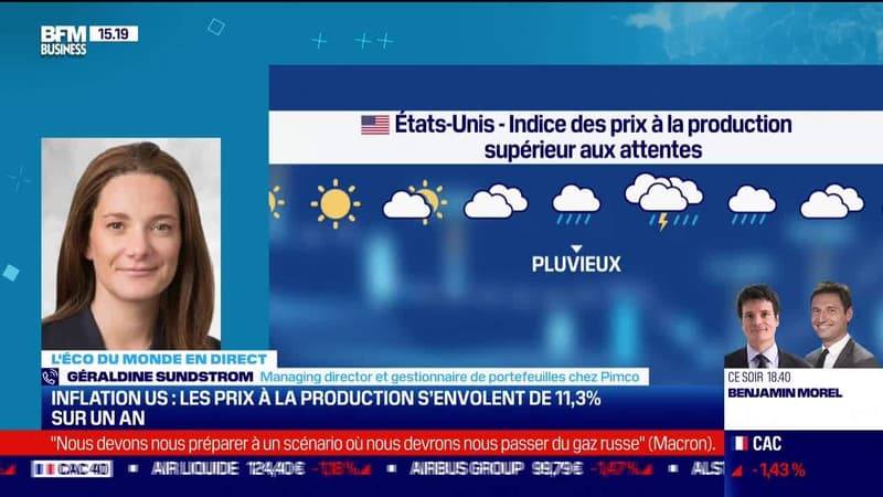 Géraldine Sundstrom (Pimco) : Les prix à la production s'envolent à 11,3% sur un an aux États-Unis: - 14/07