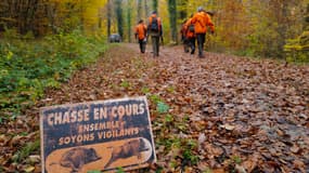 Des chasseurs à Hirsingue (Haut-Rhin), le 8 novembre 2020