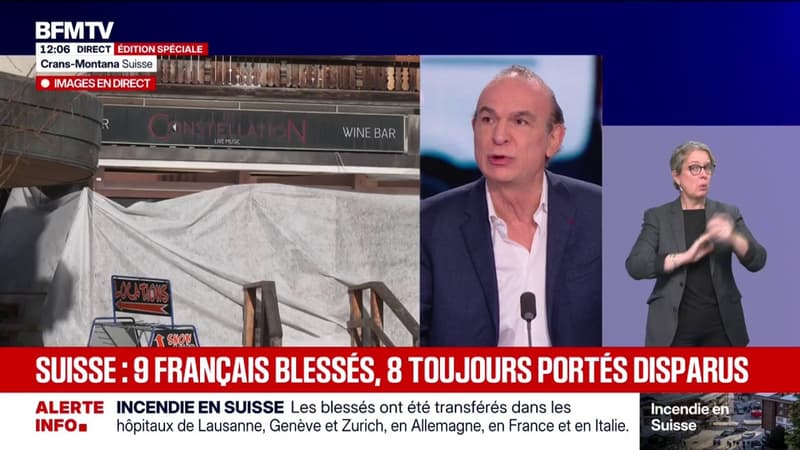 Incendie en Suisse: "Lorsque le poumon est atteint, le diagnostic bascule totalement", explique MauricMimoun, chirurgien spécialisé des brûlés à l'hôpital Trousseau (Paris)