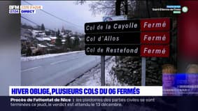 Alpes-Maritimes: plusieurs cols fermés en raison de la neige