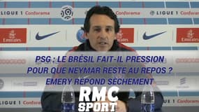 PSG : Le Brésil fait-il pression pour que Neymar reste au repos ? Emery répond sèchement