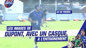 XV de France : les images de Dupont à l'entraînement, avec son casque