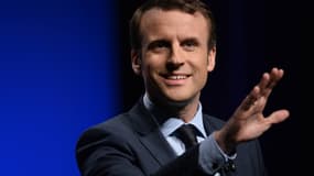 Emmanuel Macron lors d'un meeting à Angers. 