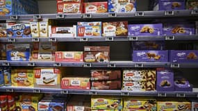 Le rayon biscuits d'un supermarché en France (photo d'illustration).
