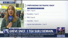 Grève SNCF: 1 TGV sur 2 et 2 TER sur 5 prévus dimanche