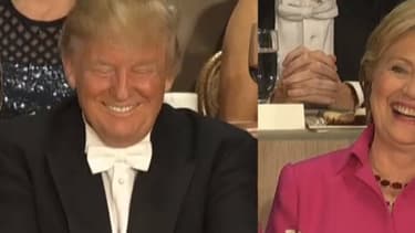 Trump est Clinton, visiblement de bonne humeur