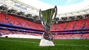 Le trophée de la Ligue des champions féminine, en mai 2024
