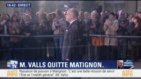 Les images du départ de Manuel Valls de Matignon