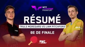 Résumé : Duel intense entre Pitchford et Moregard pour une place en 1/4 face à Félix Lebrun ! (WTT Francfort)