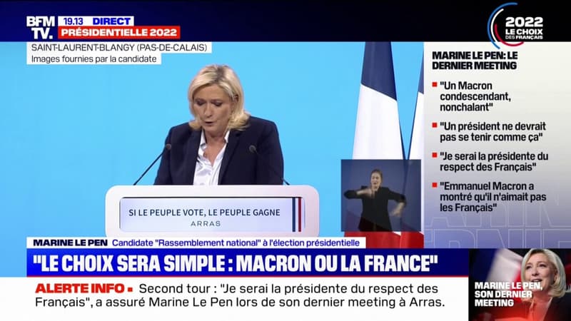 Marine Le Pen appelle les Français à 
