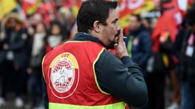 Syndicalistes CGT près de Nantes.