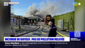 Calvados : pas de pollution relevée après l'incendie d'une entreprise de pneus à Bayeux
