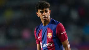Lamine Yamal avec le FC Barcelone, le 30 mars 2024