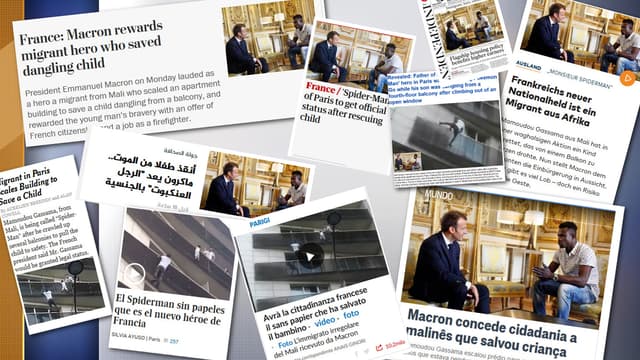 L'exploit de Mamoudou Gassama raconté dans la presse internationale.