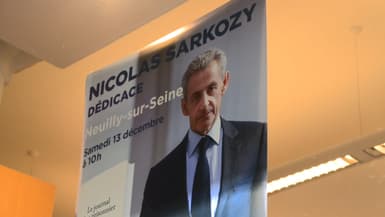 L'affiche de la séance dédicaces de Nicolas Sarkozy, le 13 décembre à Neuilly-sur-Seine.