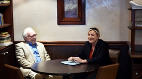Le trésorier du FN Wallerand de Saint-Just, ici avec la présidente du parti Marine Le Pen
