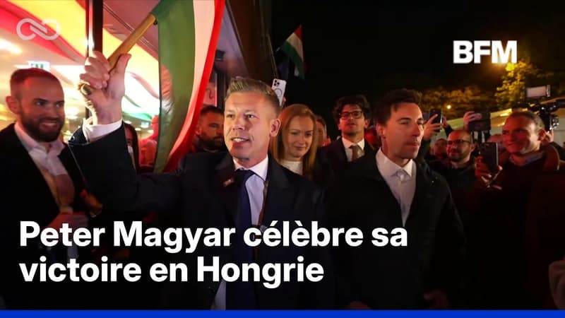 Législatives en Hongrie: Peter Magyar célèbre sa victoire face à Viktor Orban