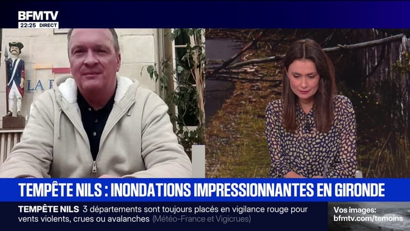 Tempête Nils en Gironde: la Garonne atteint les 8m50 à La Réole