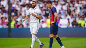 Karim Benzema et Robert Lewandowski en octobre 2022