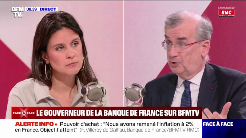 Finances publiques: Il faut arrêter la croissance des dépenses publiques et augmenter celle de l'économie, estime François Villeroy de Galhau (gouverneur de la Banque de France)