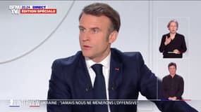Emmanuel Macron: "Il faut avoir le nerf de la paix (...) Vouloir la paix, ce n'est pas laisser tomber l'Ukraine"