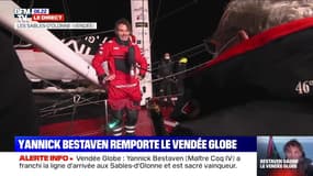 "Ça fait chaud au cœur": Yannick Bestaven, vainqueur du Vendée Globe, évoque sa joie pour l'accueil à son arrivée