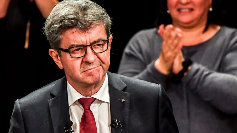 Le leader de la France Insoumise Jean-Luc Mélenchon, lors d'un meeting à Lille le 30 octobre 2018. 