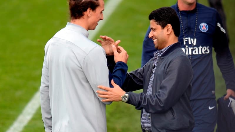 Zlatan Ibrahimovic et Nasser Al-Khelaïfi