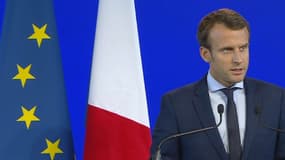 Emmanuel Macron s'exprime après sa démission du gouvernement, mardi 30 août 2016.