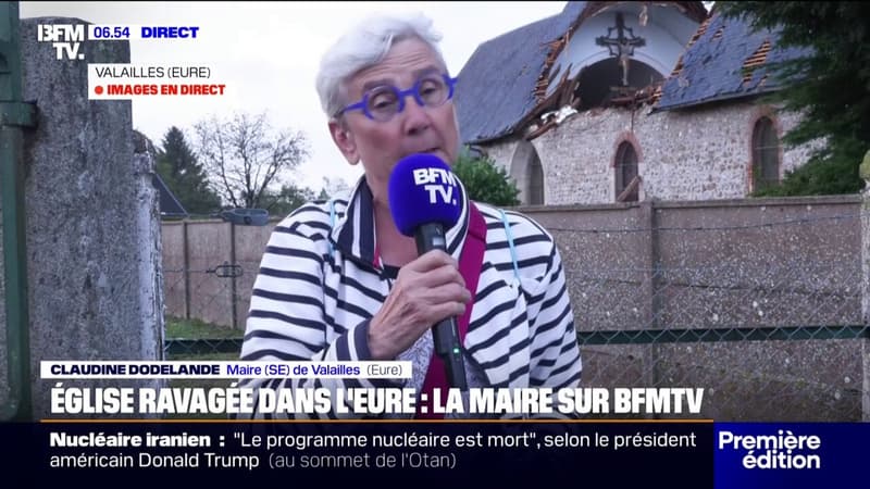 L'église est dévastée: la maire de Valailles, dans l'Eure, dresse un premier bilan après le violent orage qui a frappé sa commune