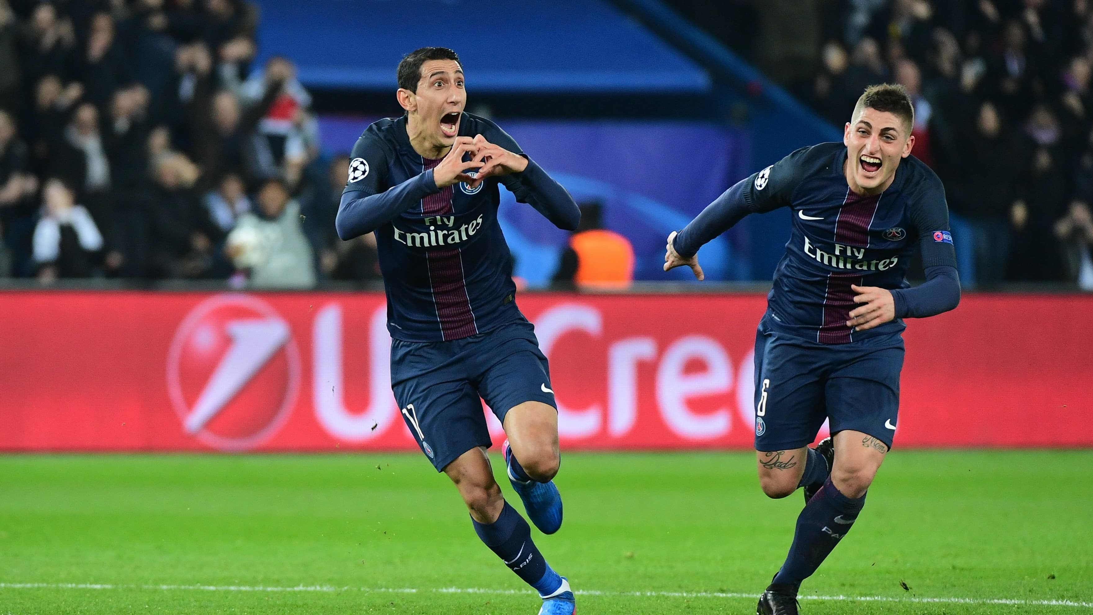L'explosion de joie de Di Maria et Verratti