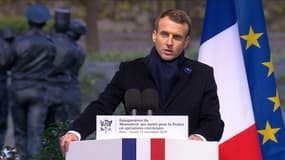 Macron au parc André-Citroën pour le 11-Novembre.