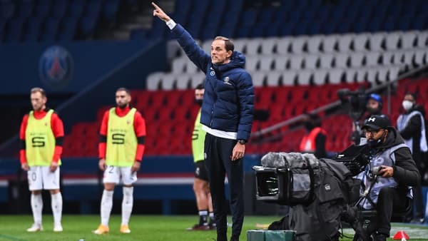 Thomas Tuchel lors du match PSG-Rennes, le 7 novembre 2020