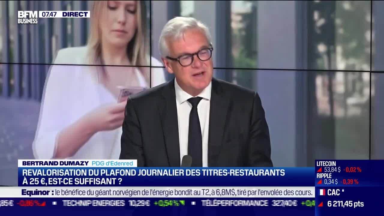Bertrand Dumazy (Edenred) La revalorisation du plafond journalier des titresrestaurants à 25