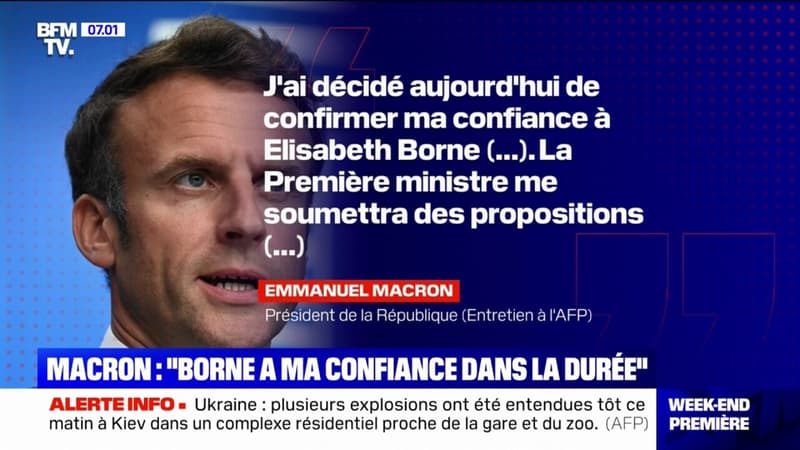 Emmanuel Macron accorde sa confiance à Élisabeth Borne 