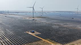 La centrale électrique de Khavda, dans l'État indien du Gujarat, le 15 octobre 2024 (photo d'illustration).