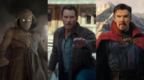 Oscar Isaac, Chris Pratt et Dominic Cumberbatch dans "Moon Knight", Jurassic World 3" et "Doctor Strange 2"