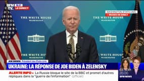 Guerre en Ukraine: Joe Biden veut "faire payer à Poutine le prix fort"