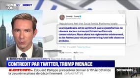 Donald Trump menace de "fermer" les réseaux sociaux après le signalement de ses tweets