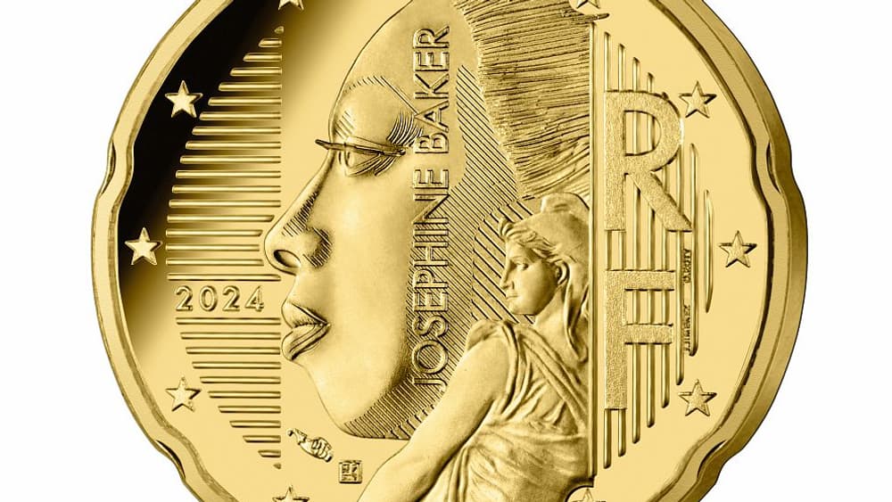 La nouvelle face nationale française de la pièce de 20 centimes d'euro, représentant Joséphine Baker. La nouvelle face nationale française de la pièce de 20 centimes d'euro, représentant Joséphine Baker.